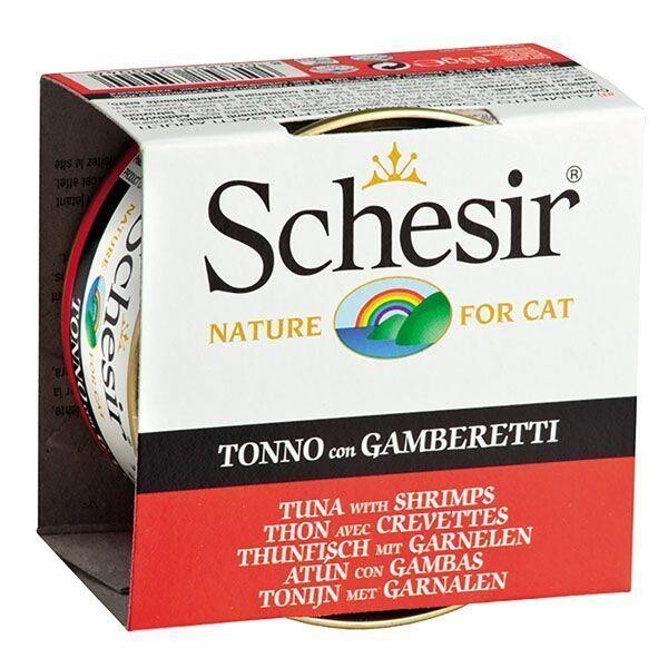 Schesir Jel İçinde Ton Balıklı & Karidesli Yetişkin Kedi Konservesi 85 GR  | SRC: Barcode: 8005852750044