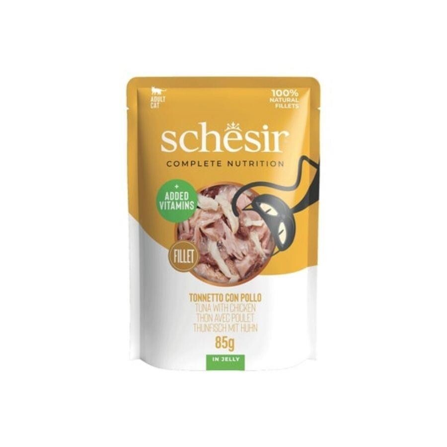 Schesir Jelly Pouch Ton Balıklı Ve Tavuklu Yetişkin Kedi Konservesi 85 GR  | SRC: Barcode: 8005852171016
