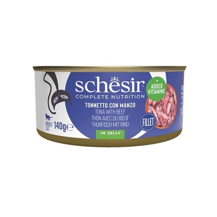 Schesir Jöle İçinde Ton Balığı Ve Dana Etli Yetişkin Kedi Konservesi 140 GR  | SRC: Barcode: 8005852270115