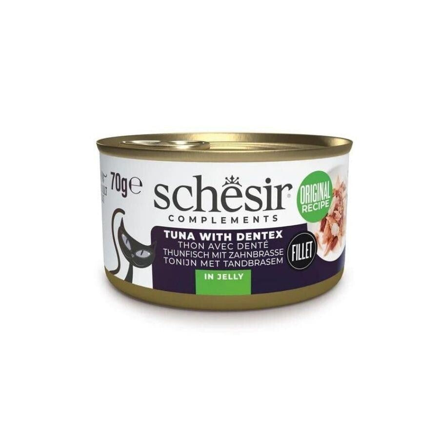 Schesir Jöle İçinde Ton Ve Sinarit Balıklı Yetişkin Kedi Konservesi 70 GR  | SRC: Barcode: 8005852222237