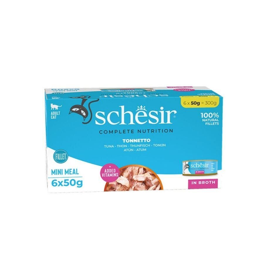 Schesir Pişirme Suyunda Ton Balıklı Yetişkin Kedi Konservesi 6 X 50 GR  | SRC: Barcode: 8005852753069