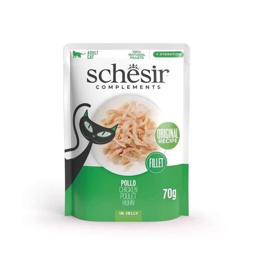 Schesir Pouch Jöle İçinde Tavuk Filetolu Yetişkin Kedi Konservesi 85 GR  | SRC: Barcode: 8005852121547