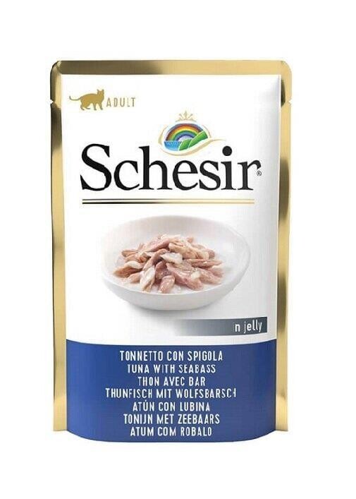 Schesir Pouch Ton Balıklı Ve Levrekli Jöleli Kedi Konservesi 85 GR  | SRC: Barcode: 8005852171054