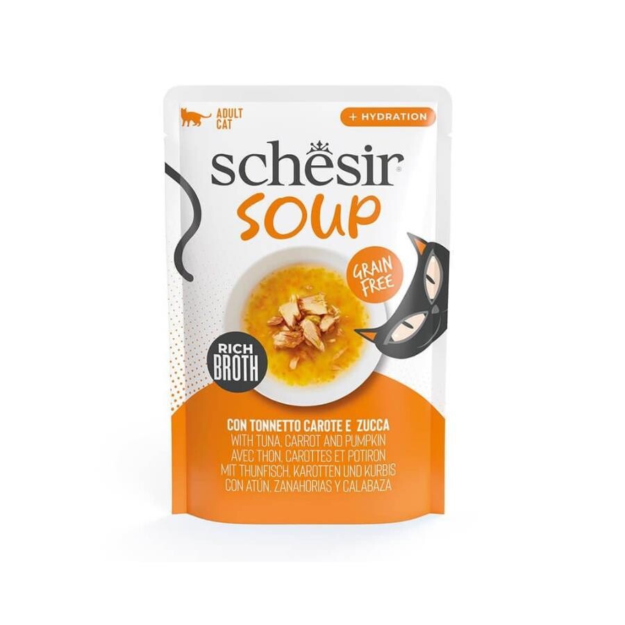Schesir Soup Ton Balığı Ile Bal Kabağı Yetişkin Kedi Çorbası Pouch 40G  | SRC: Barcode: 8005852125422