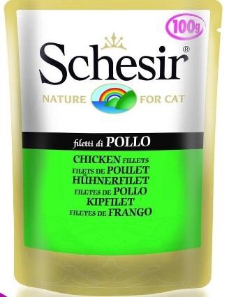 Schesir Pouch Tavuk Fileto Yetişkin Kedi Konservesi 100 GR  | SRC: Barcode: 8005852751034
