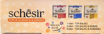 Schesir Pouch Ton Surimi Ve Karides Serisi Kedi Konservesi (6 Al 5 Öde) 85 GR  | SRC: Barcode: 8681612752086