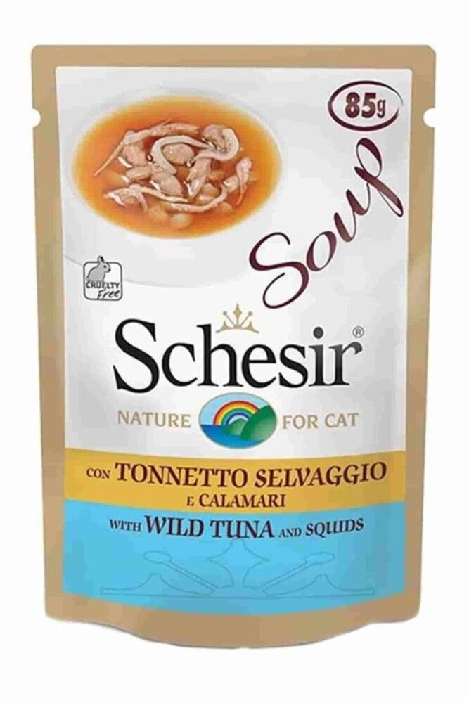 Schesir Yabani Ton Balıklı Ve Balkabaklı Yetişkin Kedi Çorbası 85 GR  | SRC: Barcode: 8005852146748