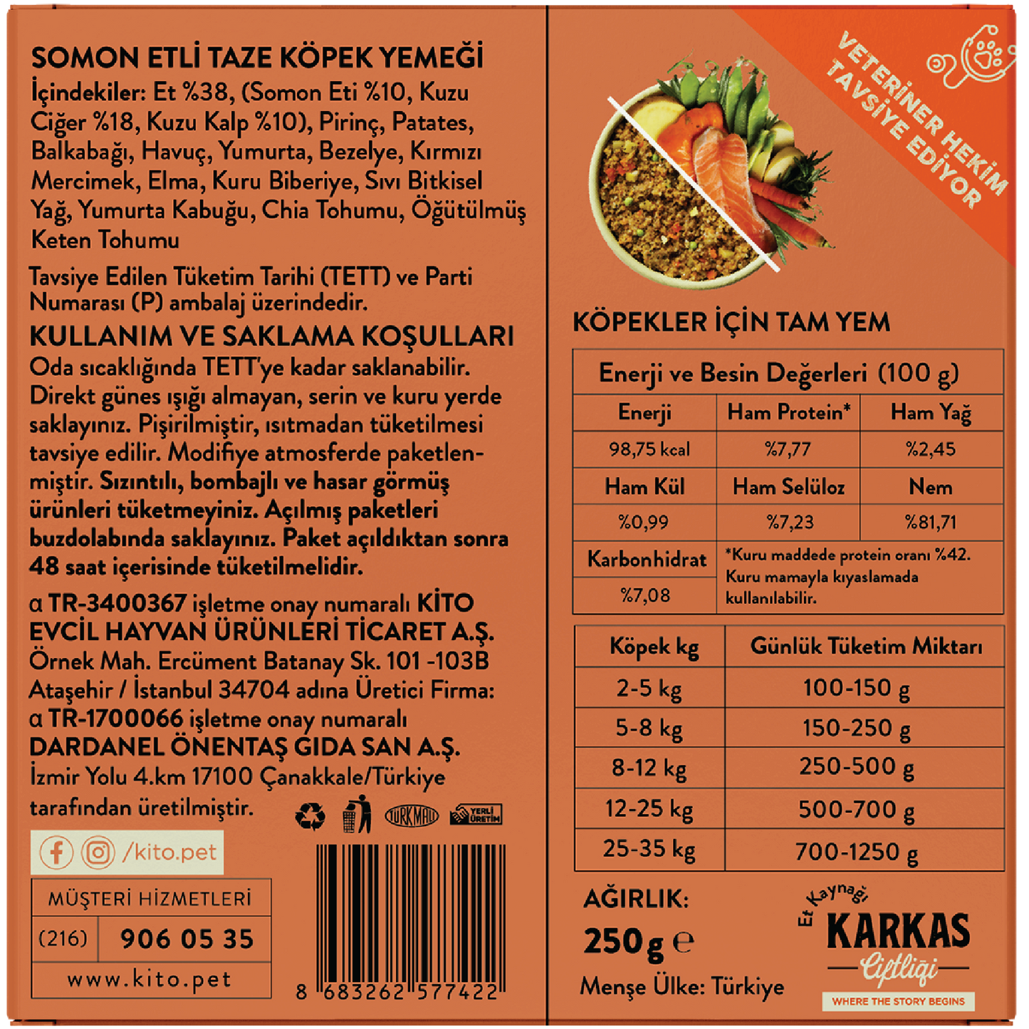 Somon Etli Köpek Yemeği