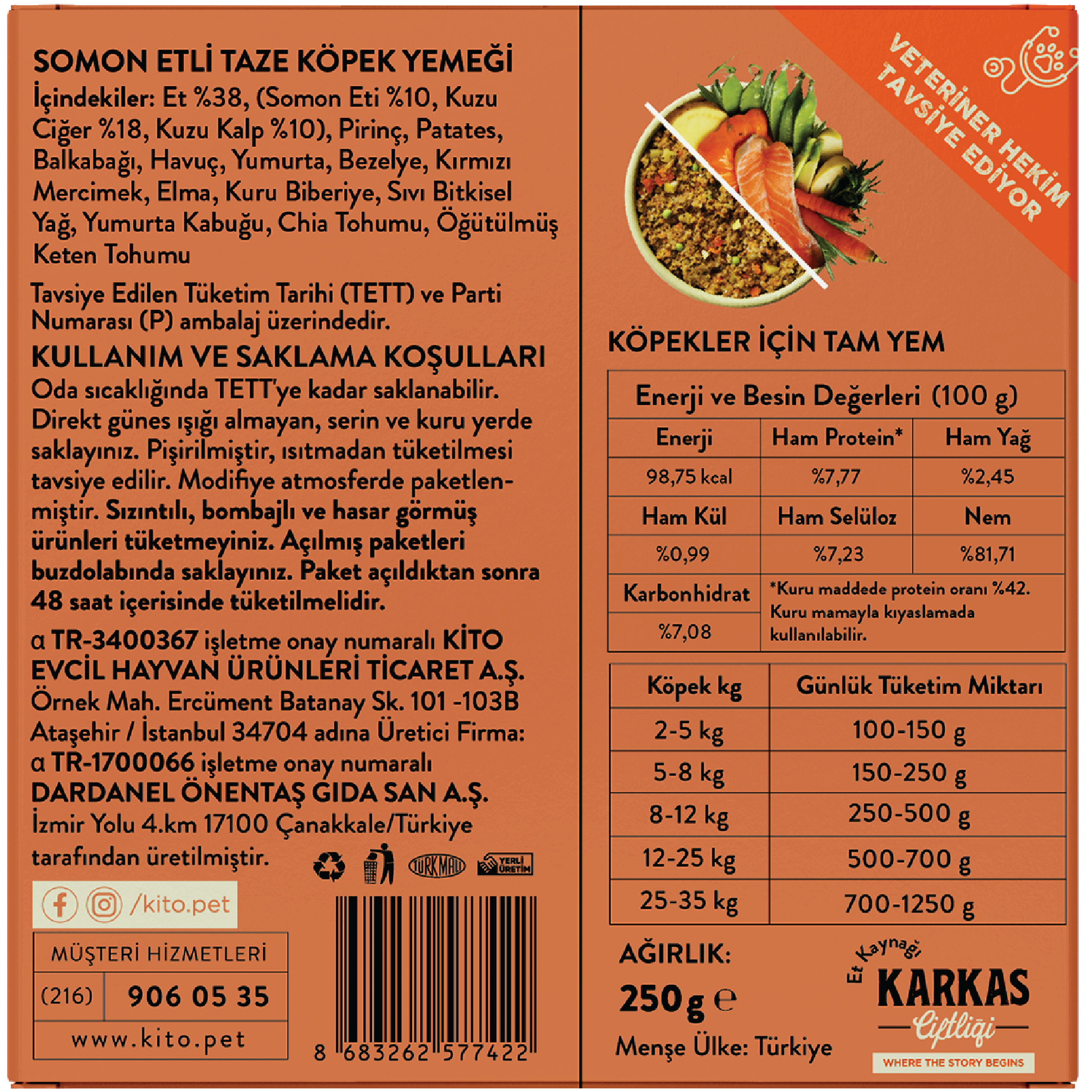 Somon Etli Köpek Yemeği