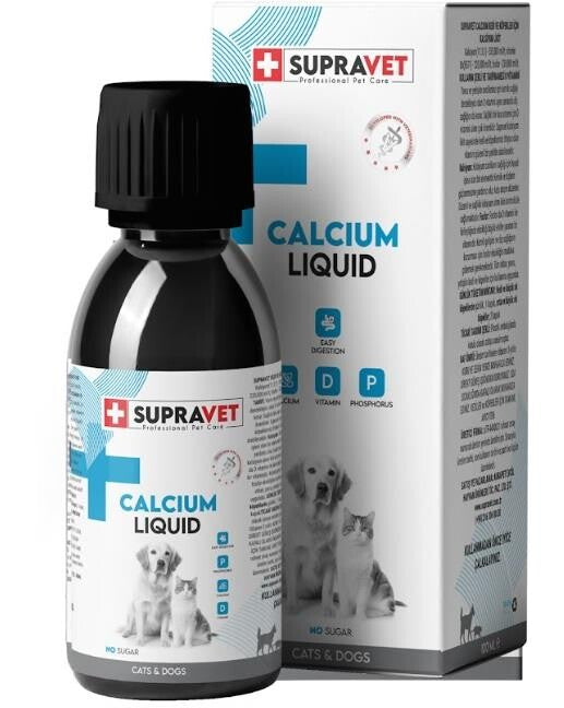 Supravet Calcium Kedi Ve Köpek İçin Sıvı Kalsiyum Damla 100 ML  | SRC: Barcode: 8680589182506