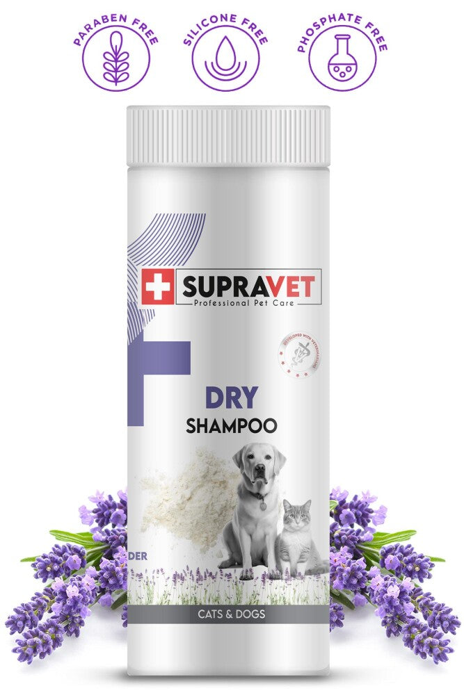 Supravet Dry Shampoo Lavanta Özlü Kedi Köpekler İçin Toz Şampuan 150 ML  | SRC: Barcode: 8680589182674