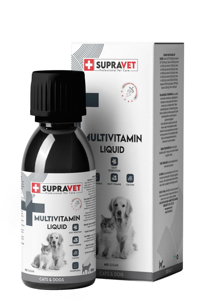 Supravet Multivitamin Sağlıklı Kedi Köpekler İçin Sıvı Damla 100 ML  | SRC: Barcode: 8680589182483