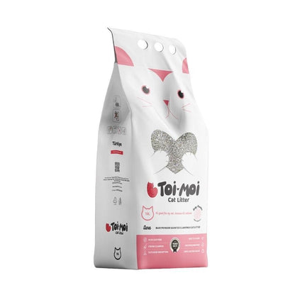 Toi Moi Bebek Pudralı İnce Taneli Topaklanan Bentonit Kedi Kumu 10 KG  | SRC: Barcode: 8684438690129