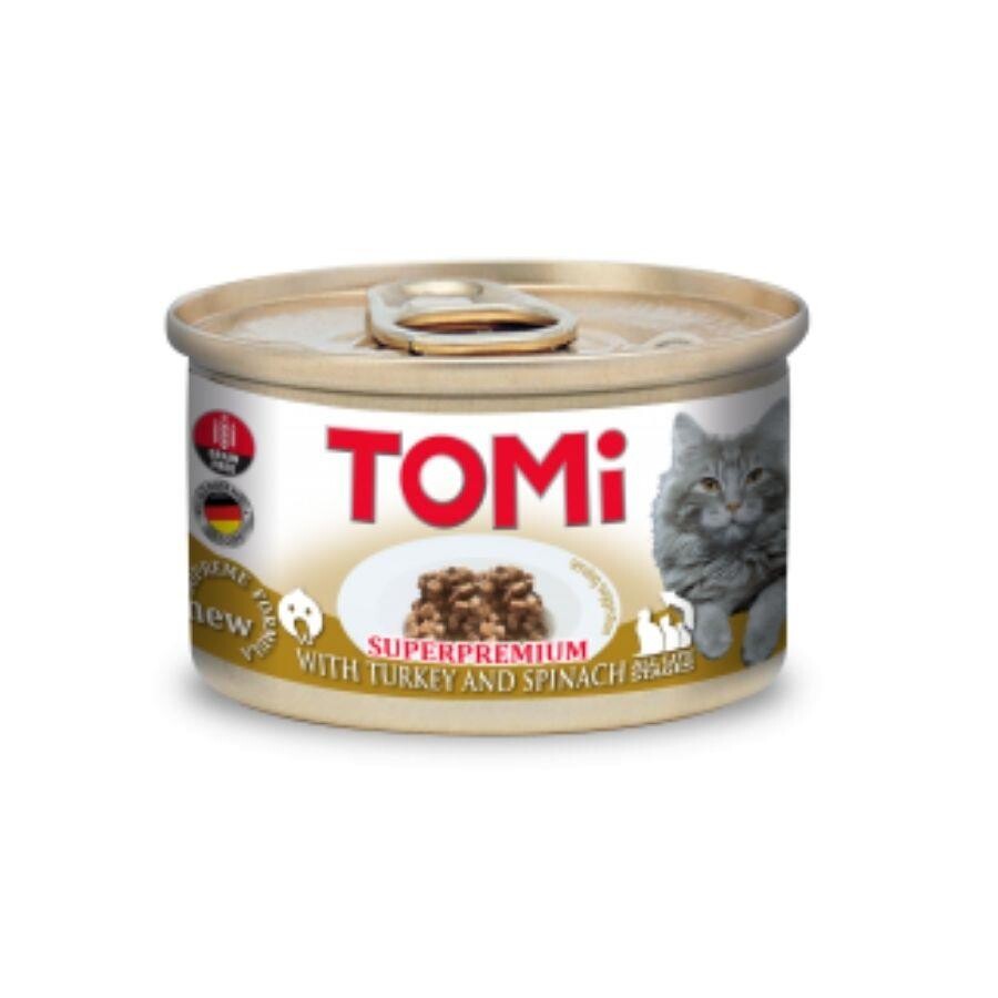 Tomi Hindili Ve Ispanaklı Yetişkin Kedi Konservesi 85 GR  | SRC: Barcode: 4003024166482