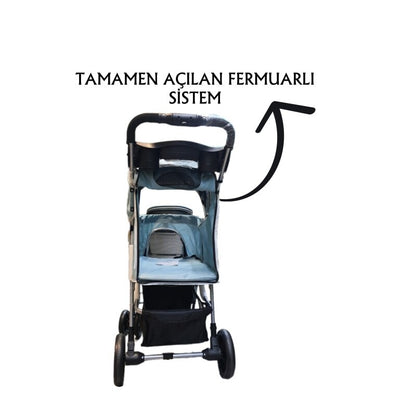Tommy Evcil Hayvan Arabası Max 15KG 78X56X99CM TURKUAZ  | SRC: Barcode: 8681085430139