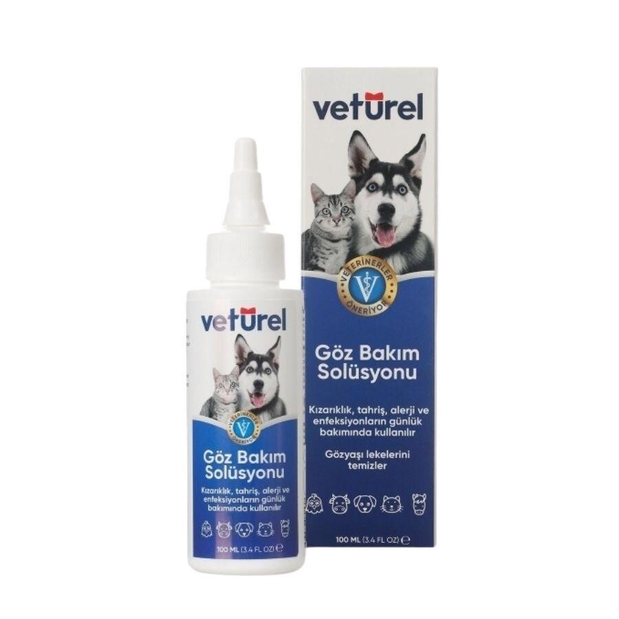 Veturel Kedi Köpek Ve Diğer Hayvanlar İçin Göz Bakım Solüsyonu 100 ML  | SRC: Barcode: 8683489080538