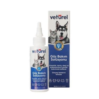 Veturel Kedi Köpek Ve Diğer Hayvanlar İçin Göz Bakım Solüsyonu 100 ML  | SRC: Barcode: 8683489080538