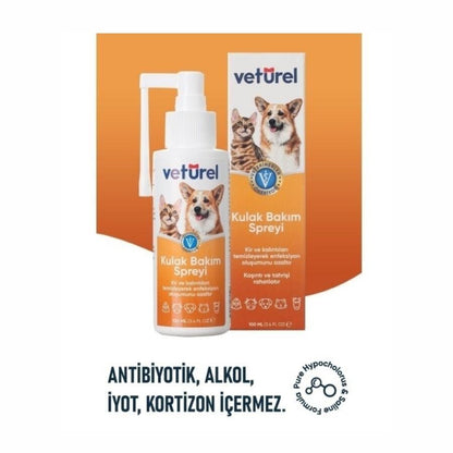 Veturel Kedi Ve Köpekler İçin Kulak Bakım Spreyi 100 ML  | SRC: Barcode: 8683489080507
