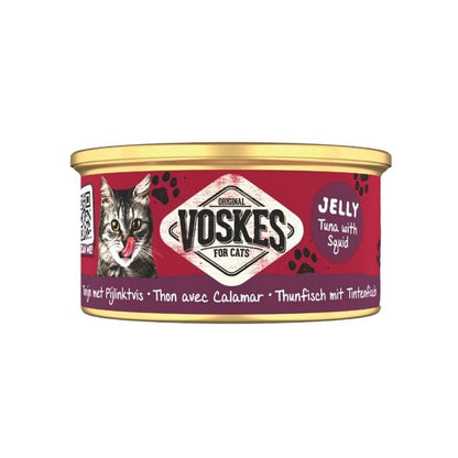 Voskes Jelly Ton Balığı Ve Kalamarlı Yetişkin Kedi Konservesi 85 GR  | SRC: Barcode: 8711242016408