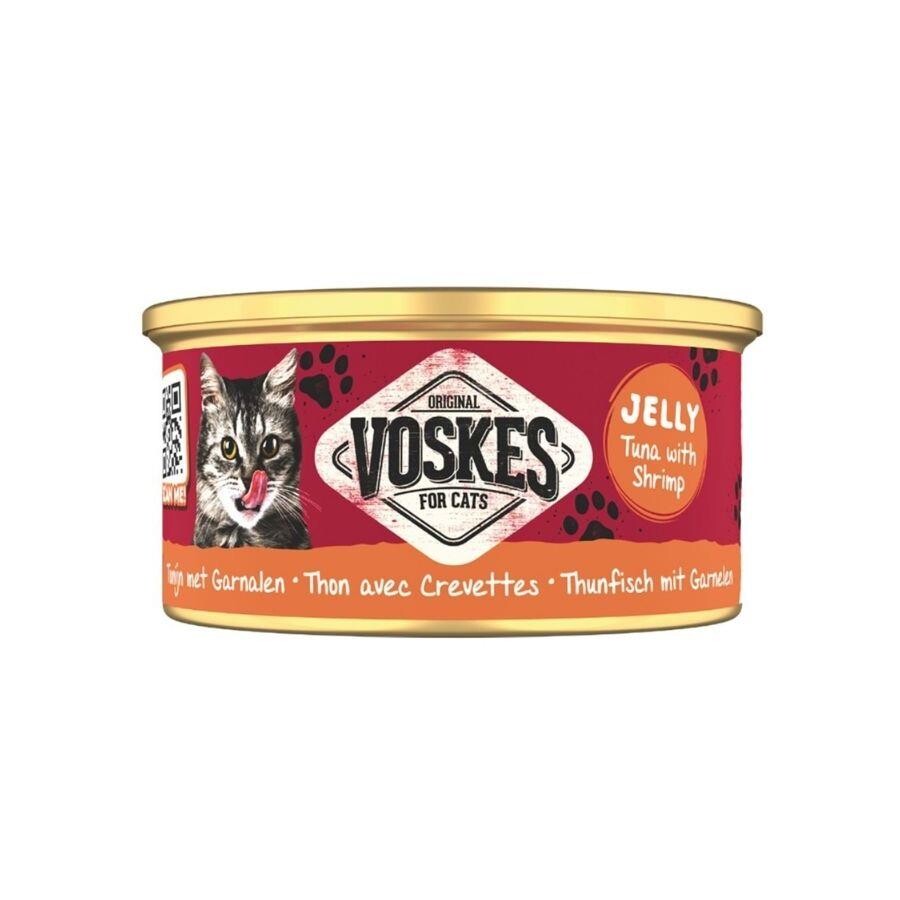 Voskes Jelly Ton Balığı Ve Karidesli Yetişkin Kedi Konservesi 85 GR  | SRC: Barcode: 8711242016057