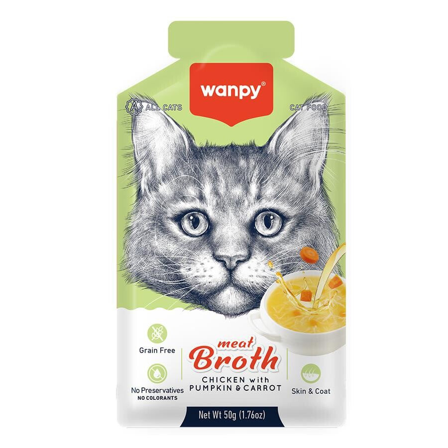 Wanpy Balkabağı Tavuk Havuçlu Etli Kedi Çorbası (6 Al 5 Öde) 50 GR  | SRC: Barcode: 6927749871682-6