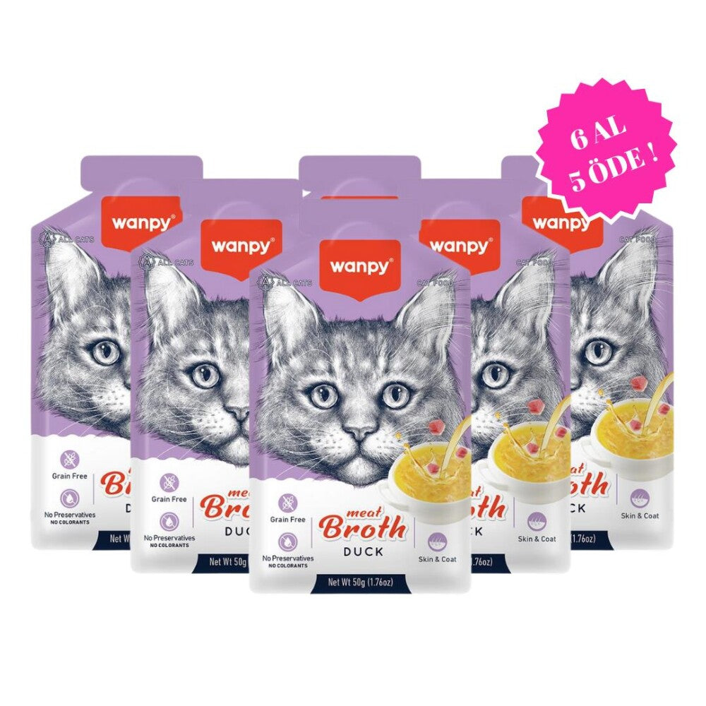 Wanpy Ördek Etli Kedi Çorbası (6 Al 5 Öde) 50 GR  | SRC: Barcode: 6927749871736-6