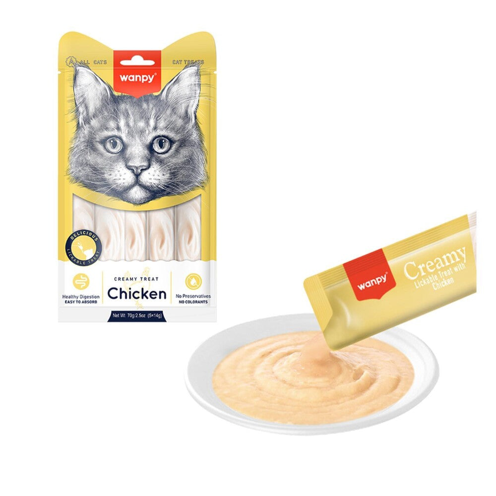 Wanpy Tavuklu Sıvı Krema Kedi Ödülü 5 X 14 GR   5 X 14 GR  | SRC: Barcode: 6927749871088