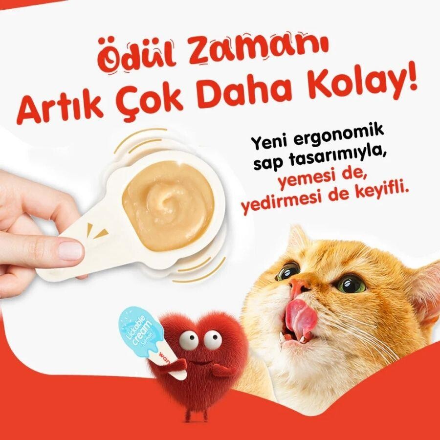 Wanpy Somonlu Kaşık Krema Kedi Ödül Maması 10X16 GR  | SRC: Barcode: 6927749871927