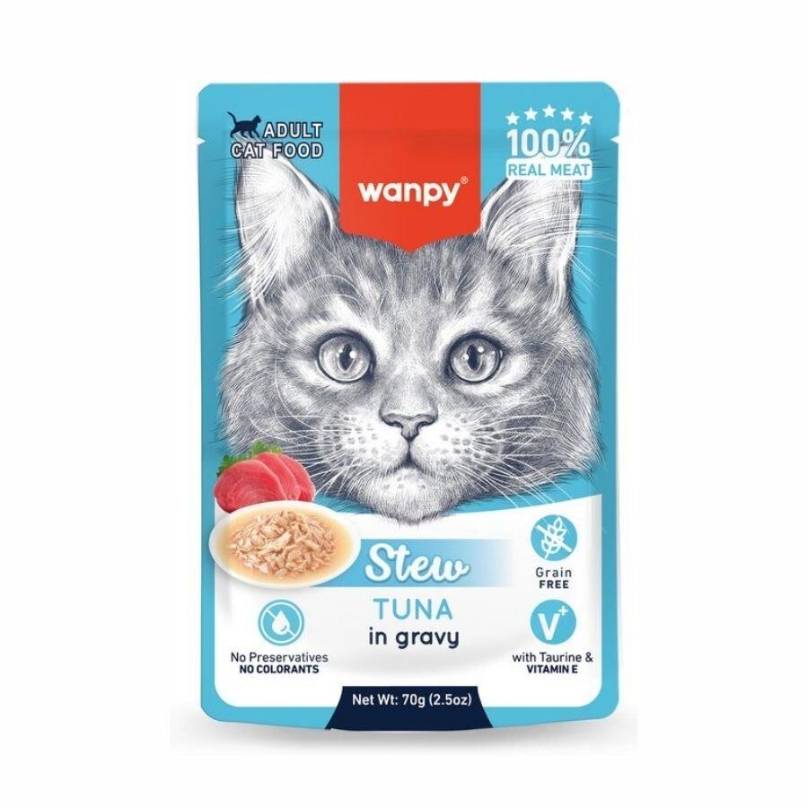 Wanpy Stew Gravy Pocuh Ton Balıklı Yetişkin Yaş Kedi Maması 70 GR  | SRC: Barcode: 6927749853251