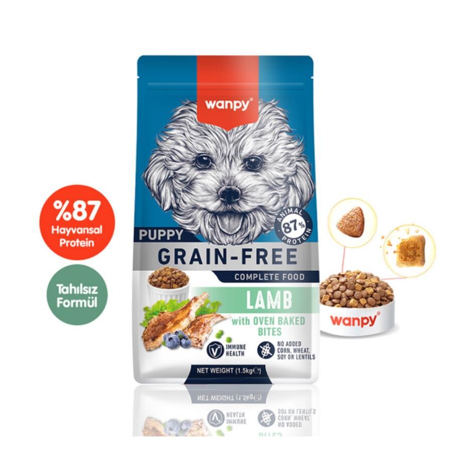 Wanpy Tahılsız Kuzulu Yavru Köpek Maması 1.5 KG  | SRC: Barcode: 6927749823179