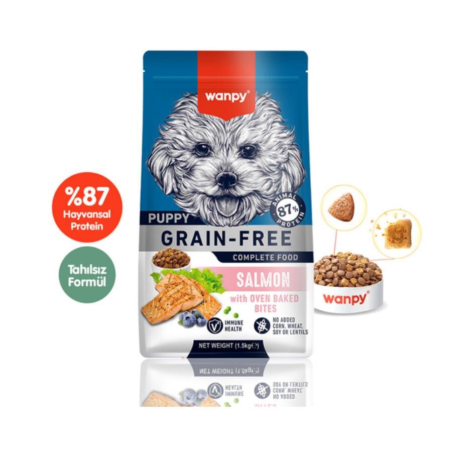 Wanpy Tahılsız Somonlu Yavru Köpek Maması 1.5 KG  | SRC: Barcode: 6927749823162