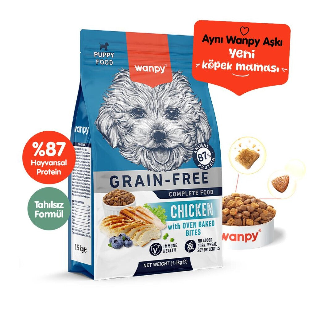 Wanpy Tavuklu Tahılsız Yavru Köpek Maması 1.5 KG  | SRC: Barcode: 6927749823049
