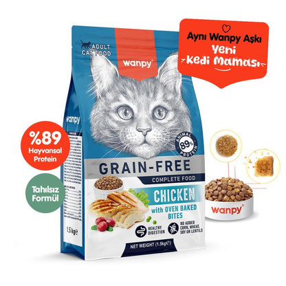 Wanpy Tavuklu Tahılsız Yetişkin Kedi Maması 1.5 KG  | SRC: Barcode: 6927749825104