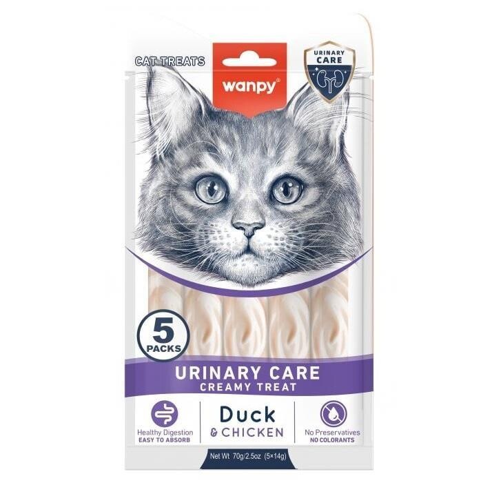Wanpy Urinary Care Ördekli Ve Tavuklu Sıvı Krema Kedi Ödülü 5X14 GR  | SRC: Barcode: 6927749871767