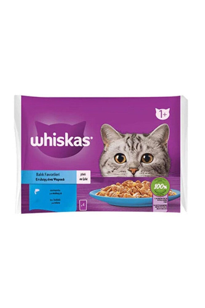 Whiskas Pouch Balık Favorileri Somonlu Ve Ton Balıklı Kedi Konservesi 340 Gr 4 X 85 GR  | SRC: Barcode: 5900951301797