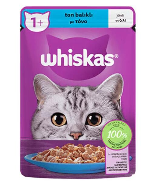 Whiskas Pouch Jöle İçinde Ton Balıklı Yetişkin Kedi Konservesi 85 GR 28 ADET  | SRC: Barcode: 5900951302930