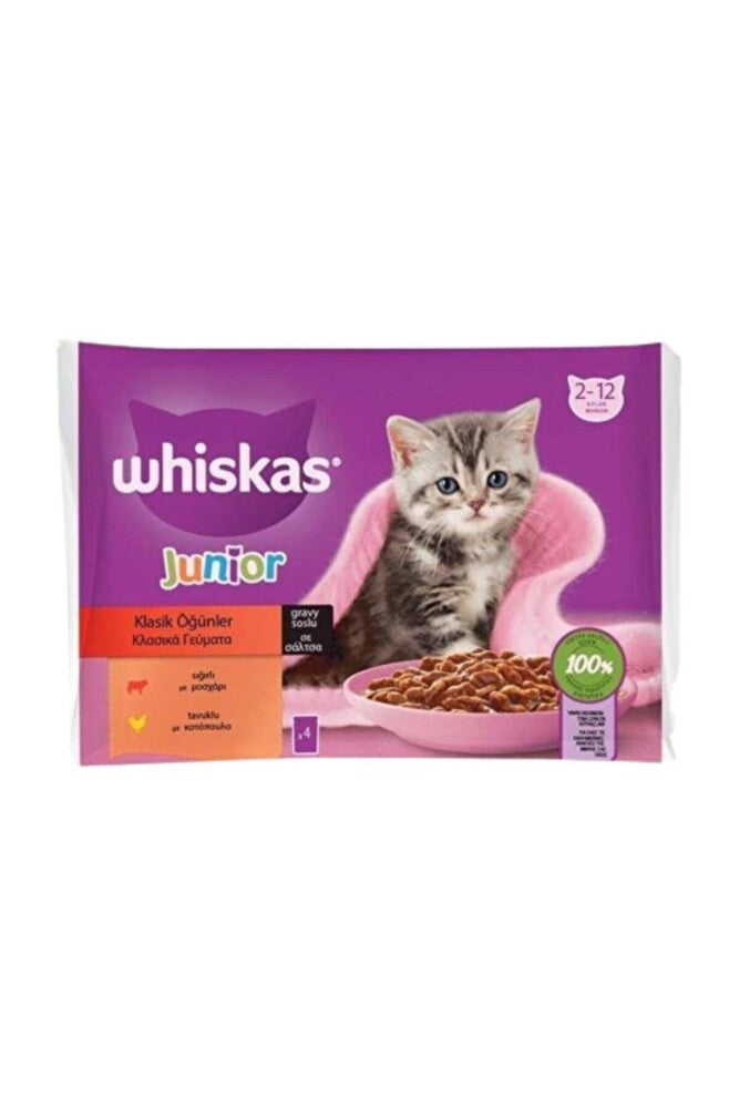 Whiskas Pouch Sos İçinde Sığırlı Ve Tavuklu Yavru Kedi Konservesi 85 GR 4'LÜ  | SRC: Barcode: 5900951301773
