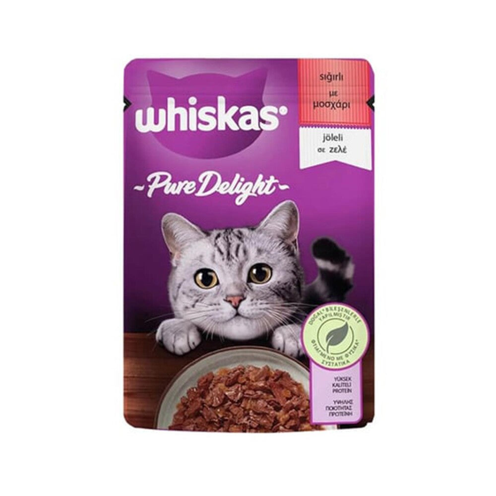 Whiskas Pure Delight Pouch Güveç Sığır Etli Kedi Konservesi 85 GR  | SRC: Barcode: 5900951306112