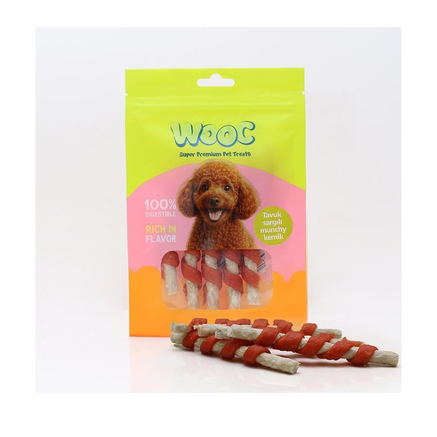 Wooc Tavuk Sargılı Munchy Kemik Köpek Ödülü 75 GR  | SRC: Barcode: 1886888826135